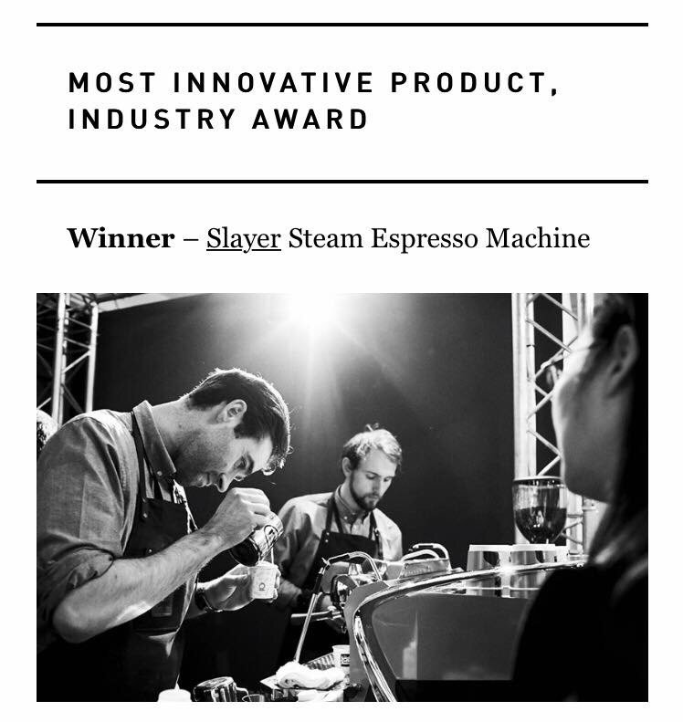 WoganCoffee's tweet photo. So proud to have been part of the launch @slayerespresso #slayersteam at @LdnCoffeeFest https://t.co/Go6JVqChdF
