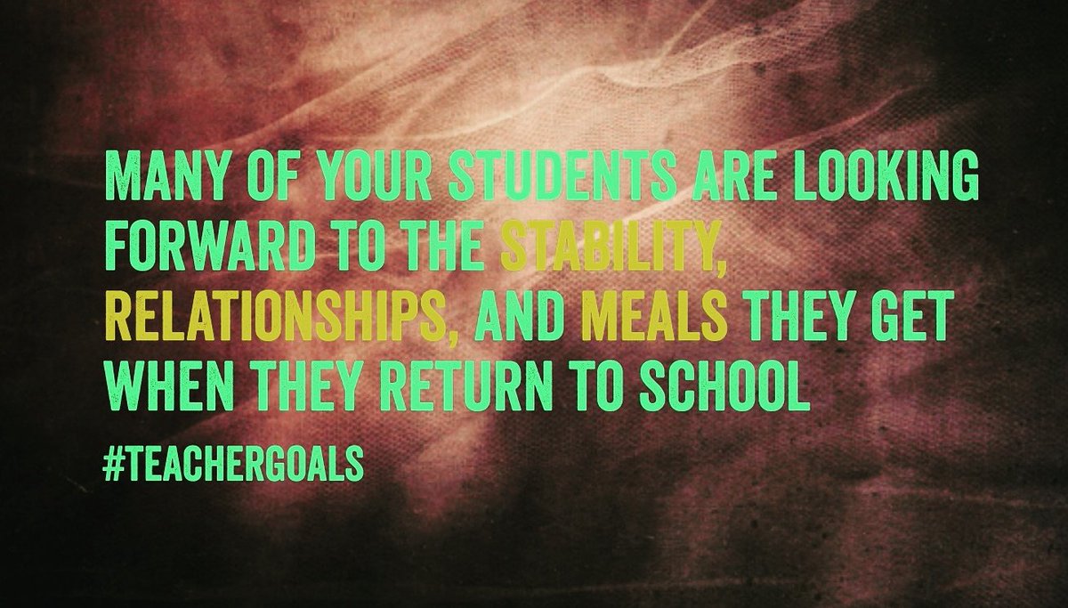 teachergoals's tweet photo. Returning to school is a good thing for our kids #teachergoals https://t.co/AUnzKifGgi