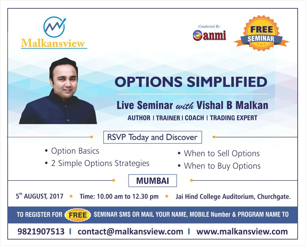 VishalMalkan's tweet photo. No #Greeks ... No #OpenInterest ... No #Vix ... No #PCR ... #OptionsSimplified ... 5th Aug .. Sat .. #Mumbai #jaihindcollege ..register now https://t.co/Yo5qlVeqoe