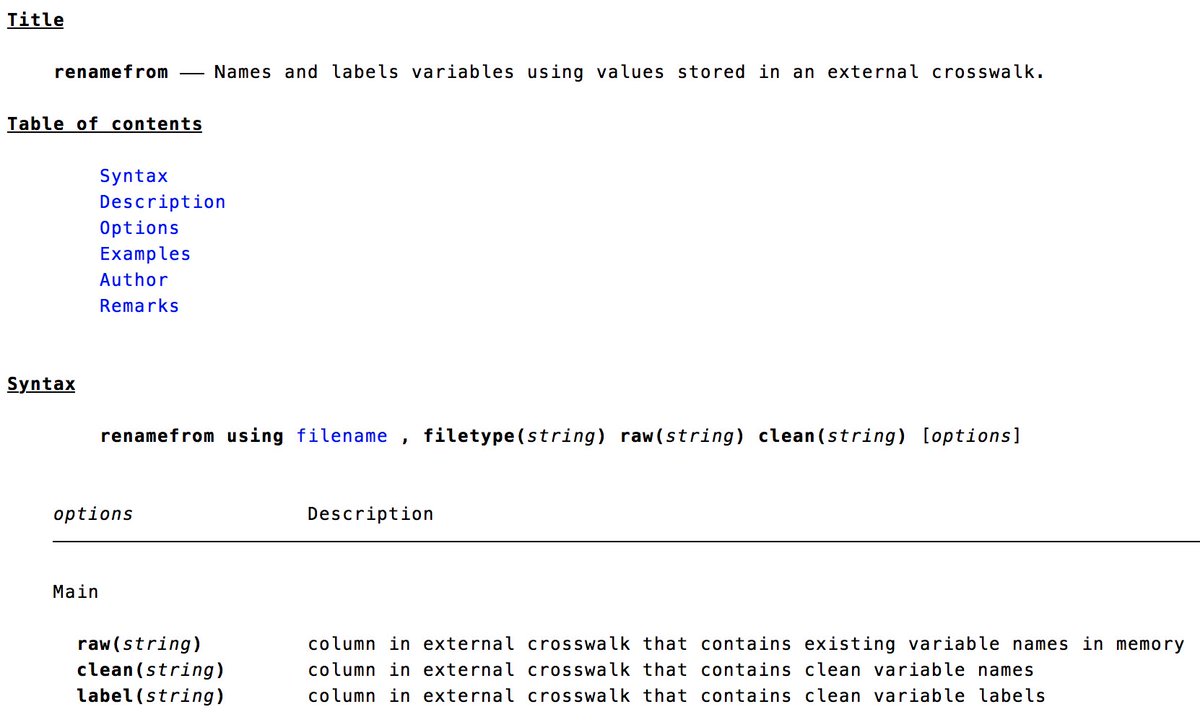 SallyLHudson's tweet photo. Hey @Stata Crew -- just released two new data wrangling .ados on SSC: #renamefrom and #encodefrom. Check 'em out. Deets below. 1/ https://t.co/oY3e8Mne24