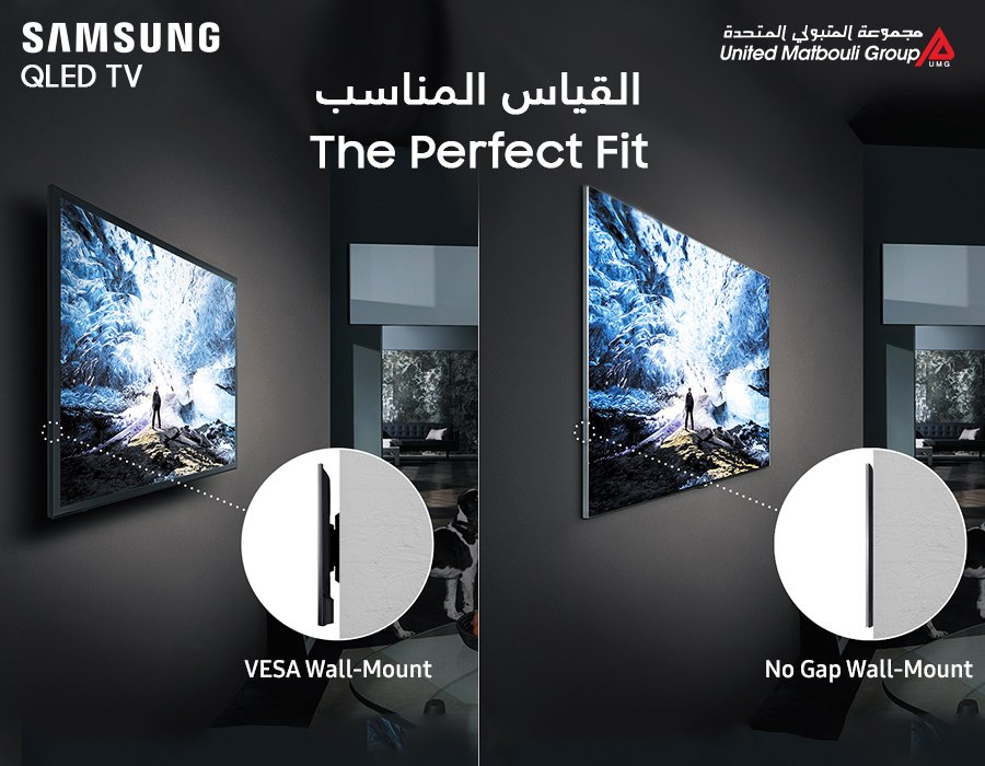 UMG_Electronics's tweet photo. حامل التلفزيون QLED هو الحل المثالي لتثبيت الشاشة على الحائط دون أي فجوات
#wall_mount #SAMSUNG #QLED https://t.co/JiMBCuAdn7
