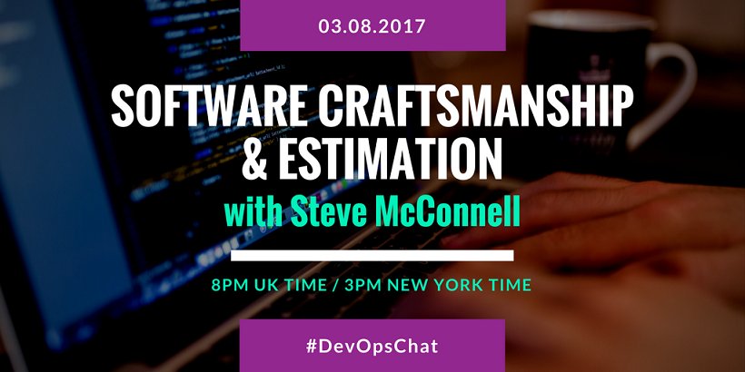 Atos's tweet photo. What's the future of software estimation and #NoEstimates? Checkout #DevOpsChat tomorrow night with @stevemconstrux https://t.co/rcdQz9ckdc https://t.co/4OmLK0SjjB