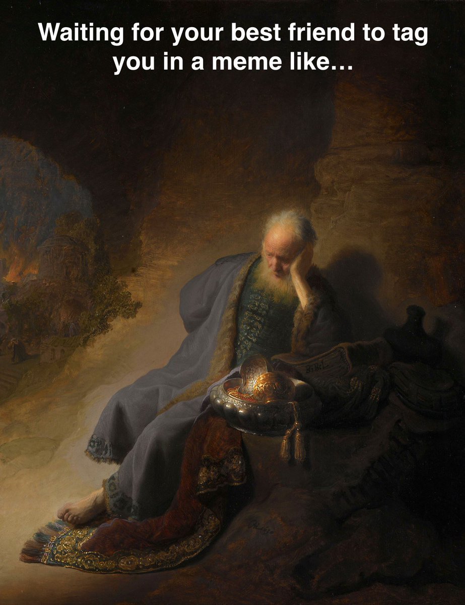 MuseloopApp's tweet image. Still waiting...
Jeremiah Lamenting the Destruction of Jerusalem, Rembrandt Harmensz. van Rijn, 1630