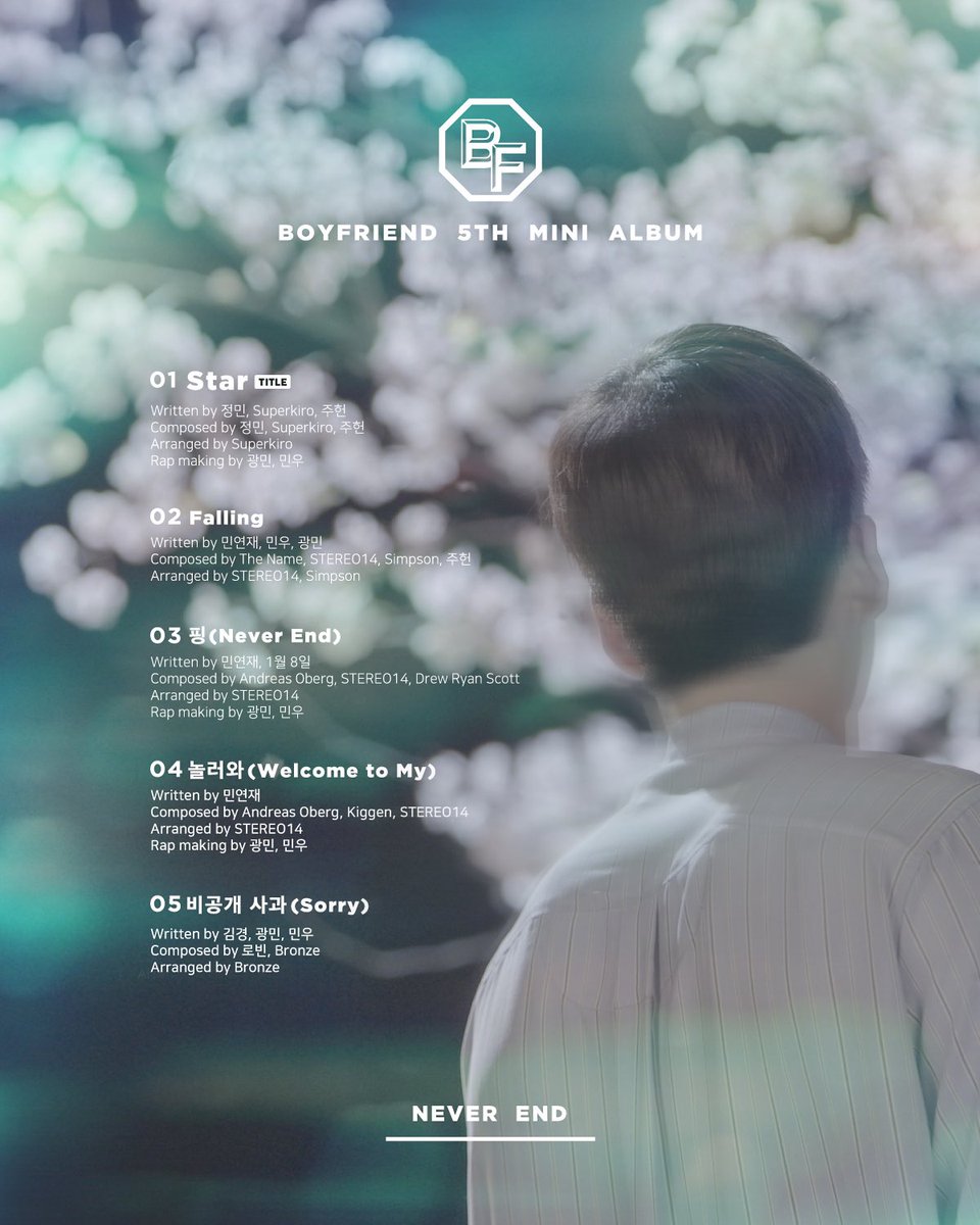 Boyfriend Never End 5th Mini Album Tracklist Teaser Photos Title Track Is Star Celebrity Photos Videos Onehallyu