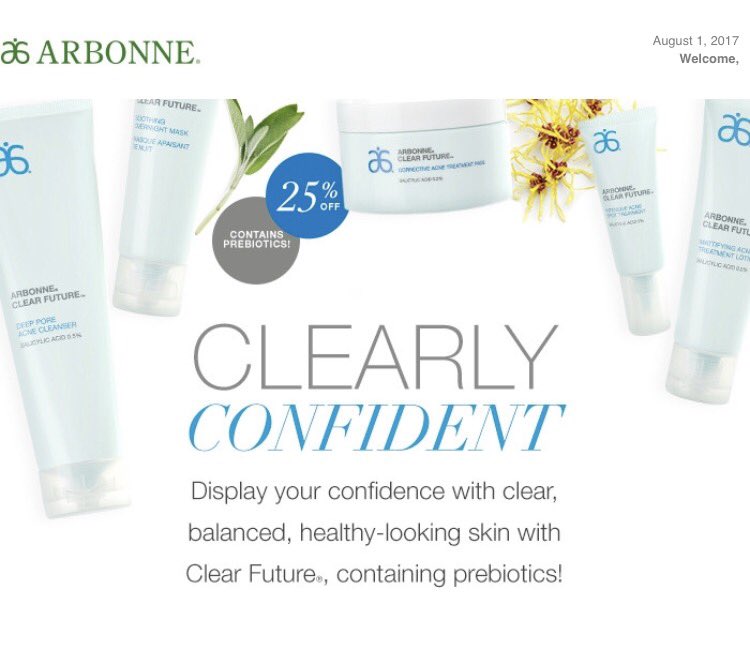 August special!! 25% off Arbonne Clear Future Acne line until August 31st #clearfuture #clearskin #vegan #glutenfree #botanicalbased