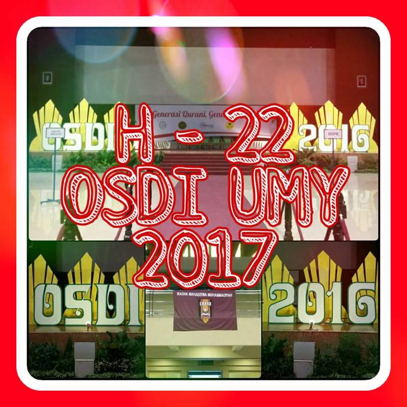 Hayooo
Udah H-22 OSDI UMY 2017

Prepare your self all 😉