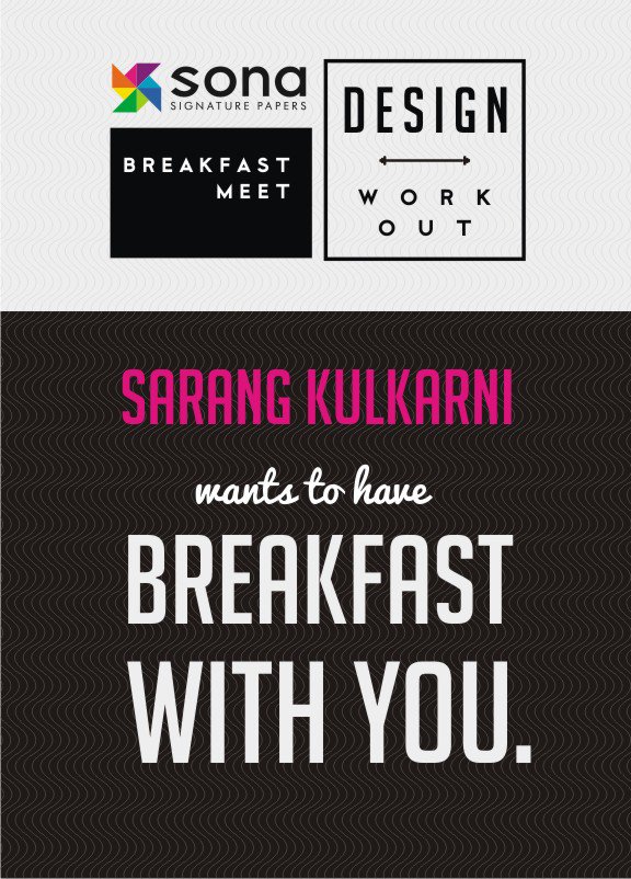 sonapapers's tweet photo. Meet font type design veteran @sarangkulkarni7 at "Breakfast Meet-Designworkout" by @sonapapers #designworkout, #breakfastwithdesigner https://t.co/zvxOR8mmeu