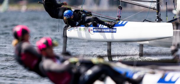 HDSailing's tweet photo. Our new #foiling NACRA17 is coming this month and you can help us win Gold in Tokyo! Call David today at 216.210.3598 right now https://t.co/K3PmUVQimX