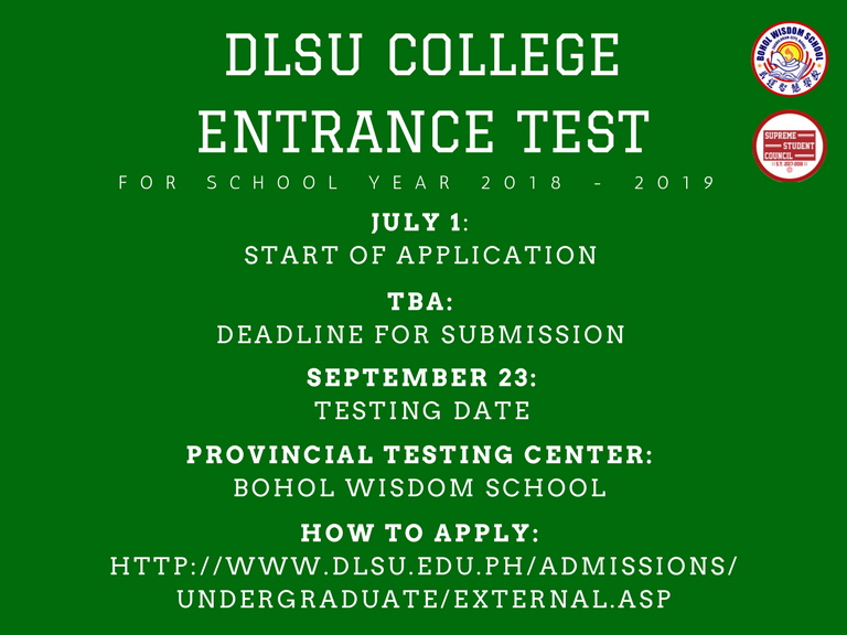 bws_ssc's tweet photo. This is the Boholano's guide to college entrance tests for 2018-2019 👆Laban SHS! https://t.co/xmDqONujYU