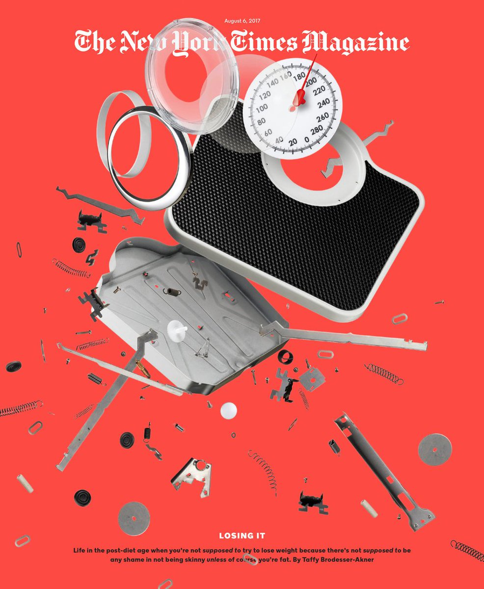 NYTmag's tweet photo. This week's cover: Losing It in the Anti-Dieting Age, by @taffyakner https://t.co/hB4EdkfoBf https://t.co/AUjCY9OLzg