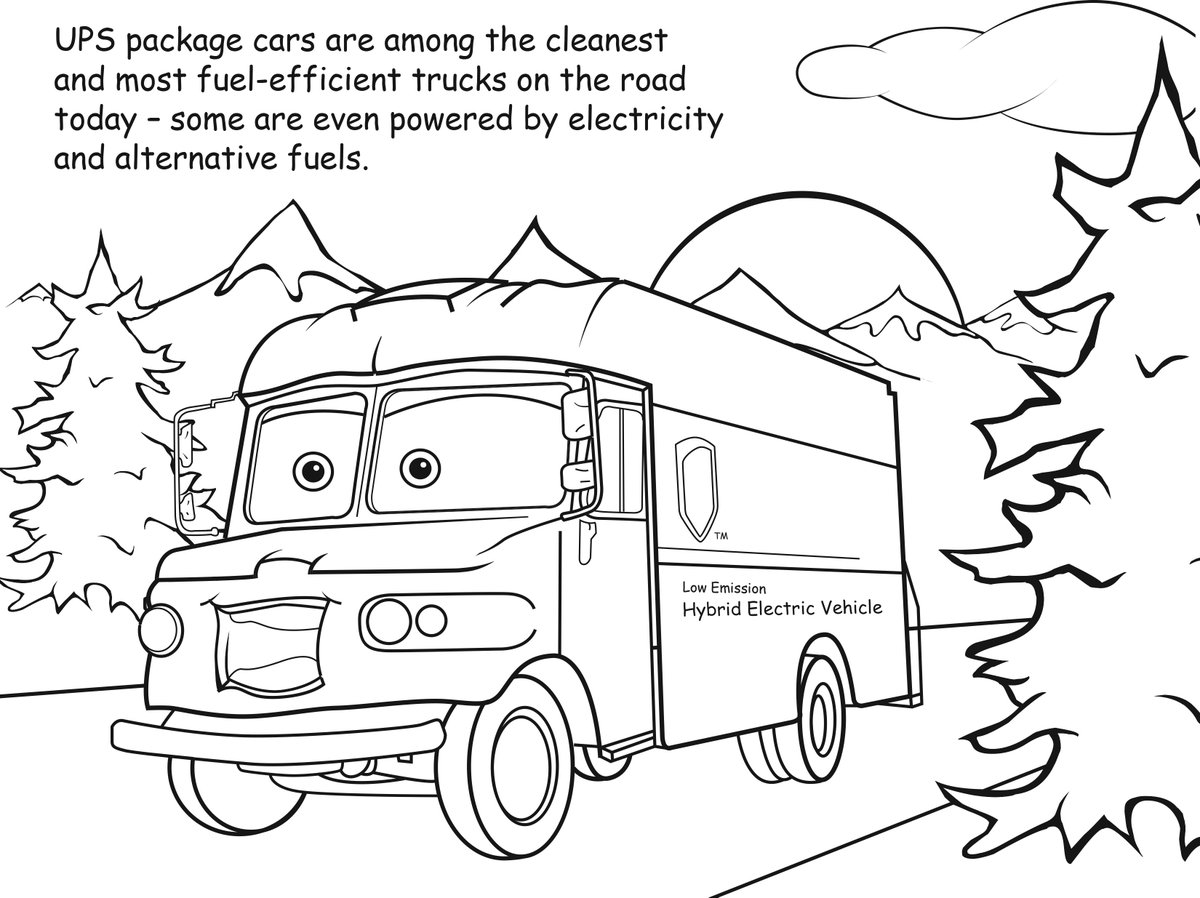 Ups Truck Coloring Page