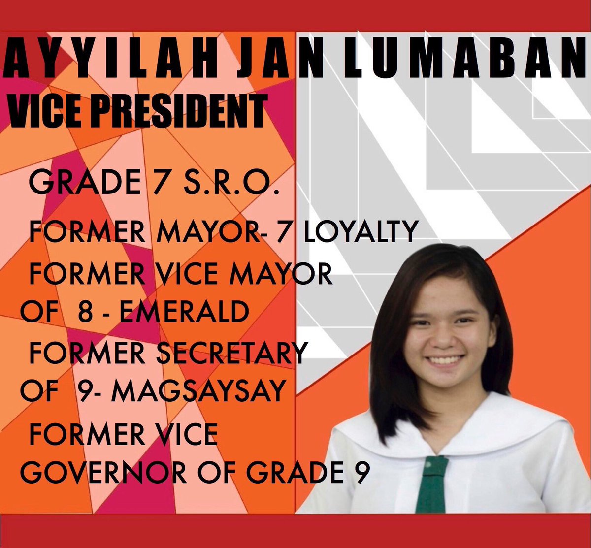 TRCComelecJHS's tweet photo. Vice President Aspirants: https://t.co/SwmWW4KP7T