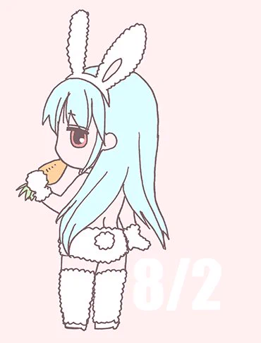 8/2はバニーの日でパンツの日らしいので色気が皆無なうさぎぱんつ描きました(高津カリノ 