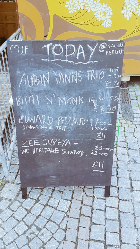 loupaley123's tweet photo. Some incredible performances coming up at the #SalonPerdu venue today! @ManJazzFest  #mjf2017 https://t.co/l3OzBg2QIO
