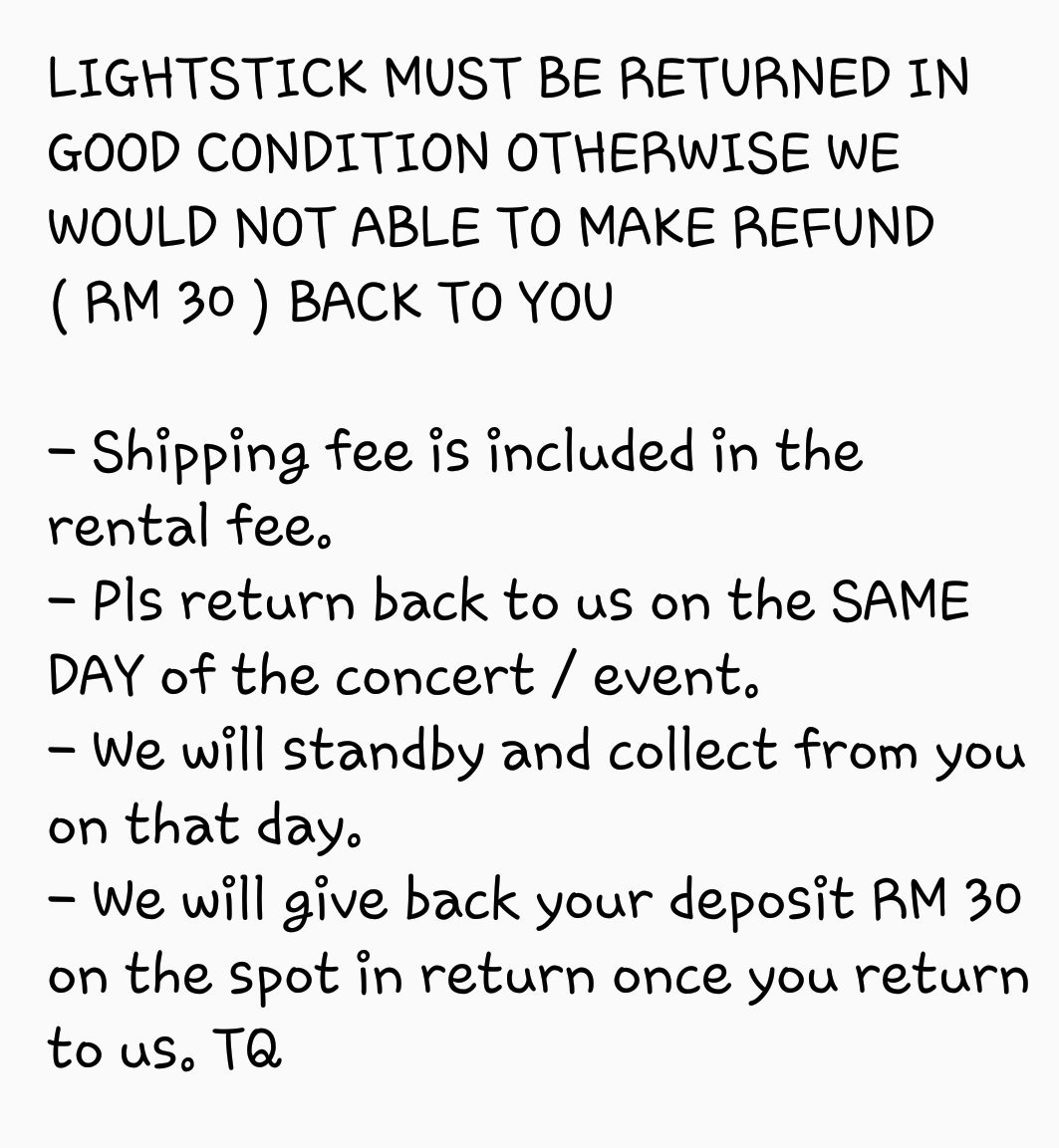 RLightzz's tweet photo. [T&amp;C] Further Info : Must Read 👇

#Kpop #Lightsticks TO RENT ONLY !

#Caratbong #Armybomb #BigBang #Vixx #Carat #Army #Snsd #Exo #Got7 #BTS https://t.co/uNtrLKkN13