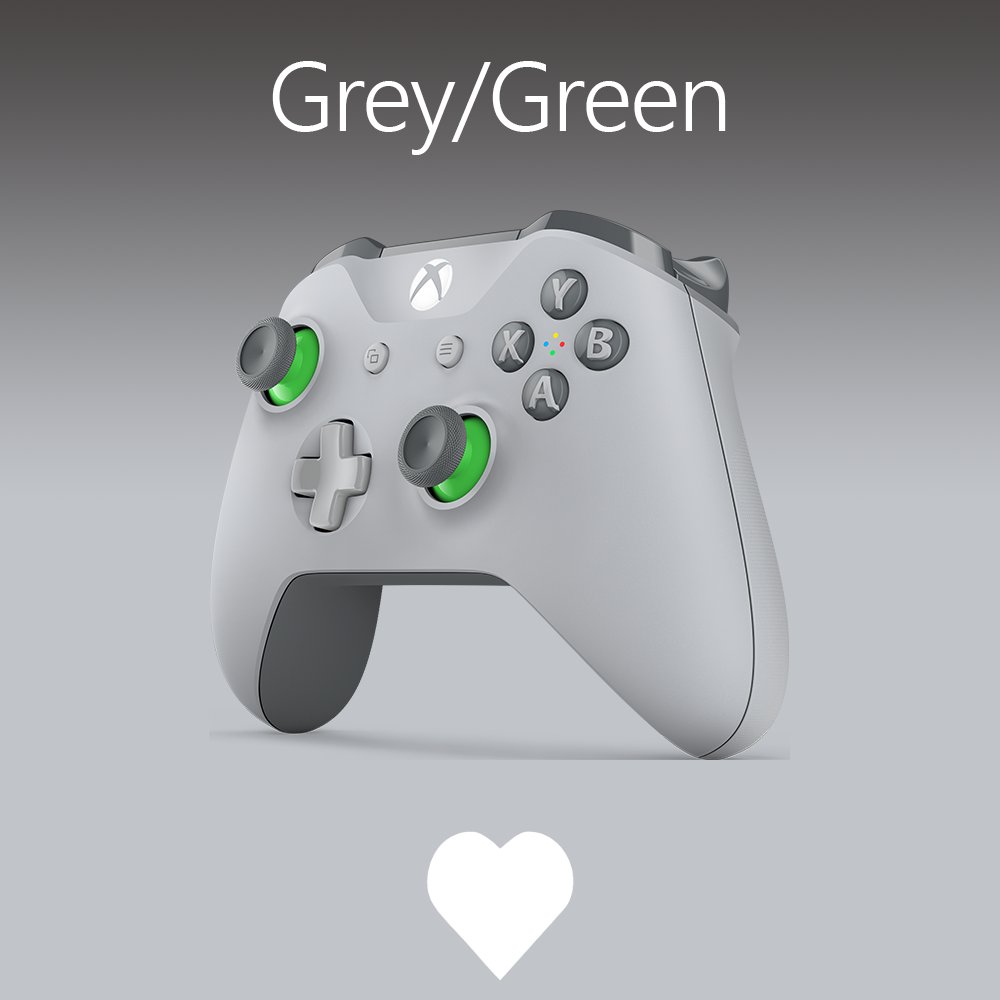 xboxuk's tweet image. Two new controllers... but you can only have one favourite. 🏆

RT for Volcano Shadow, or drop a heart for Grey/Green