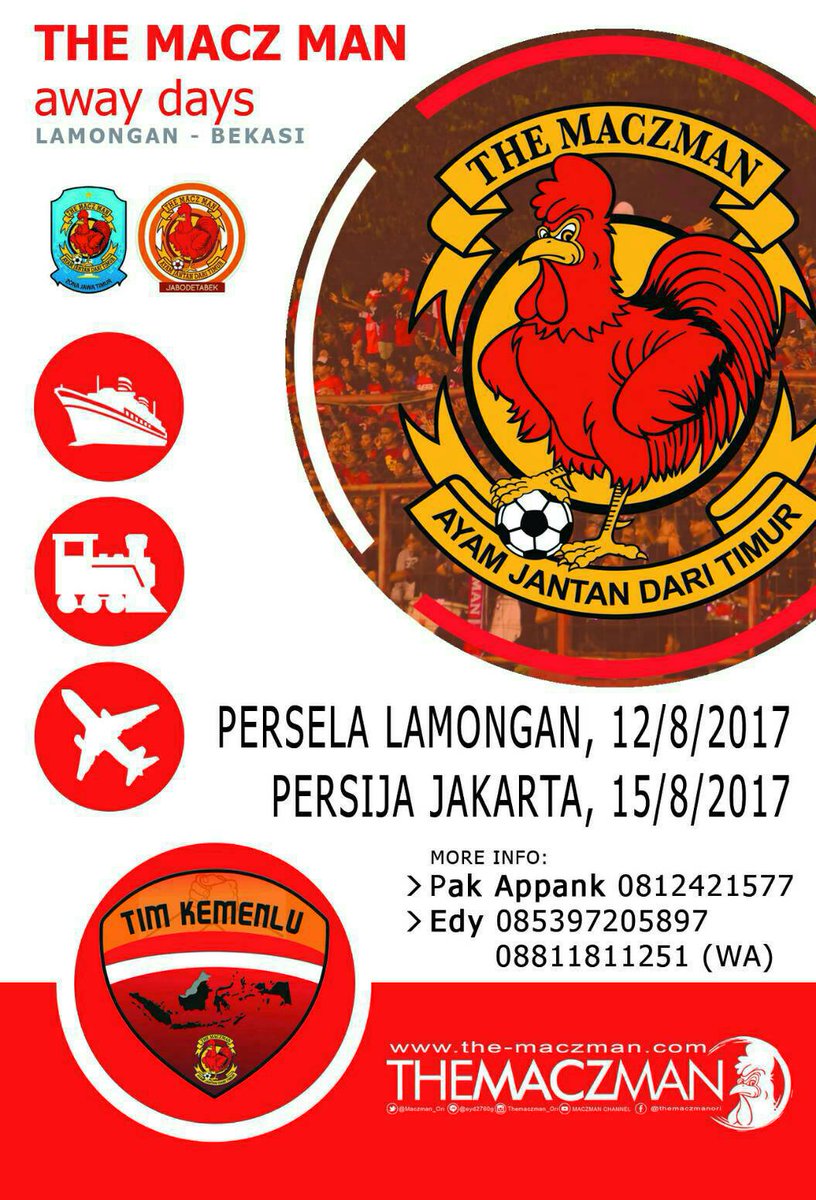 THE MACZ MAN awayday
tour Lamongan Bekasi

<a href="/PSM_Makassar/">PSM Makassar</a> 
@Maczman_Ori 
@MaczJawaTimur 
@MACZ_JAK