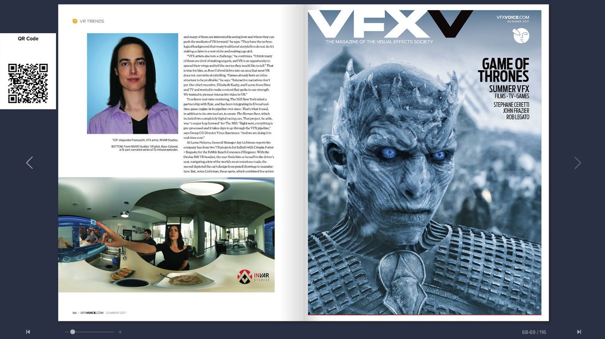 inVARstudios's tweet photo. My latest interview in the Visual Effects Society #magazine for #VR | #Gratitude #VES | https://t.co/9YoV9DS56Q | https://t.co/pwoWhxkbBU https://t.co/X6dxdZI6HE