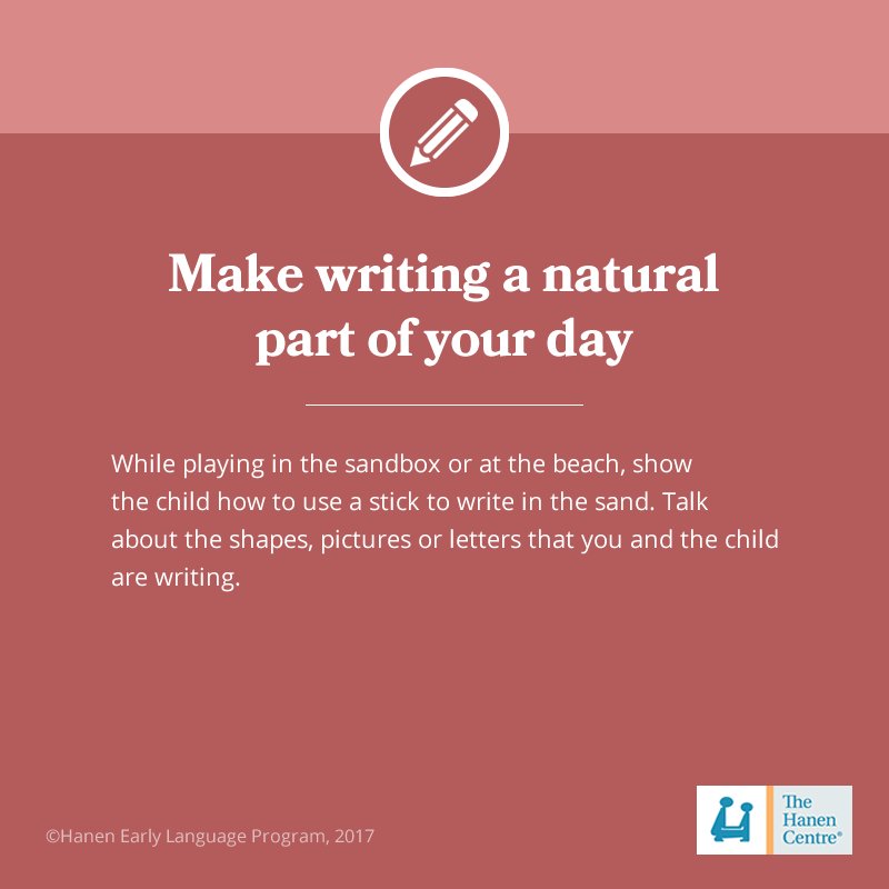 TheHanenCentre's tweet photo. Language Tip #5: Make writing a natural part of your day. More in our 2018 Calendar: https://t.co/J7xlWEQjFF #HanenTips https://t.co/mQ0WXwQDMh