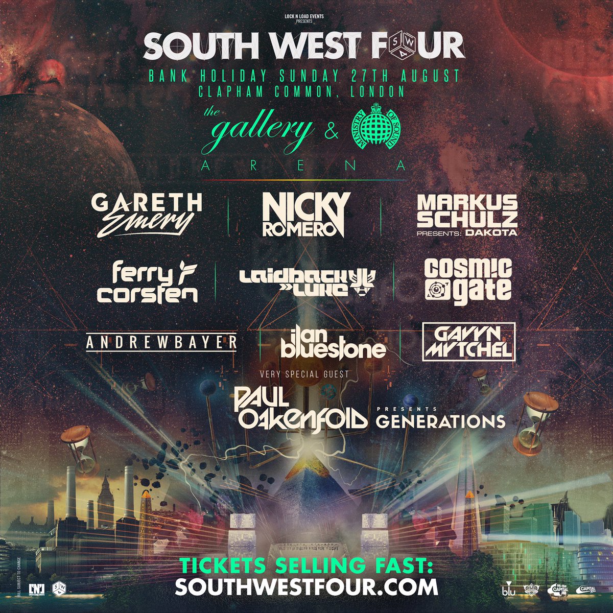 We can't wait to be in the <a href="/thegalleryclub/">The Gallery</a> &amp; <a href="/ministryofsound/">Ministry of Sound</a> arena with less then a month to go at the mighty <a href="/southwest4/">SW4 Festival</a> festival !