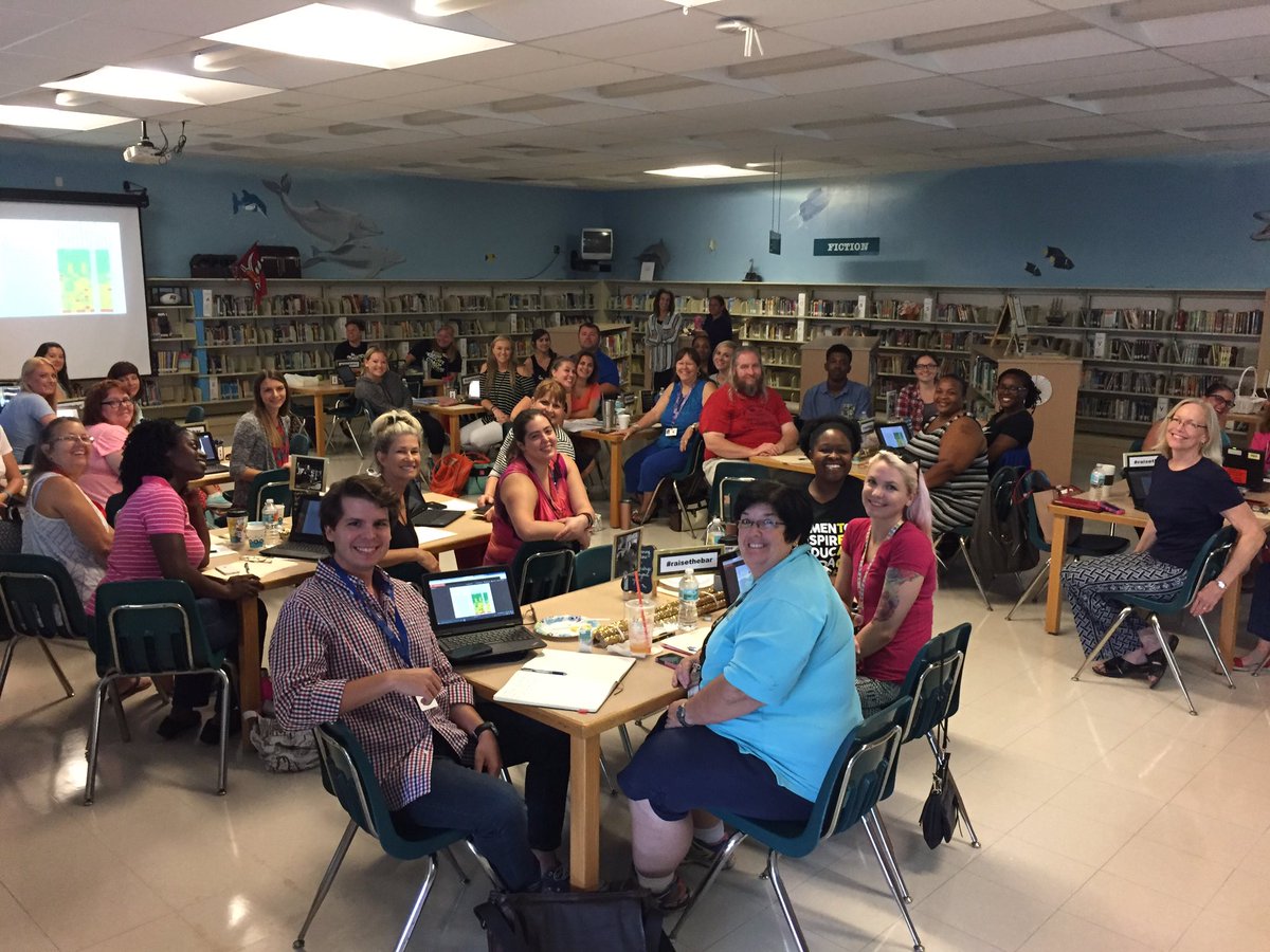 OdalysPritchard's tweet photo. @HCPSLanier is raising the bar in 2017! So much energy with teachers today! @HCPSArea1 #HCPSB2S #RaiseTheBar https://t.co/JDVERxB8U8