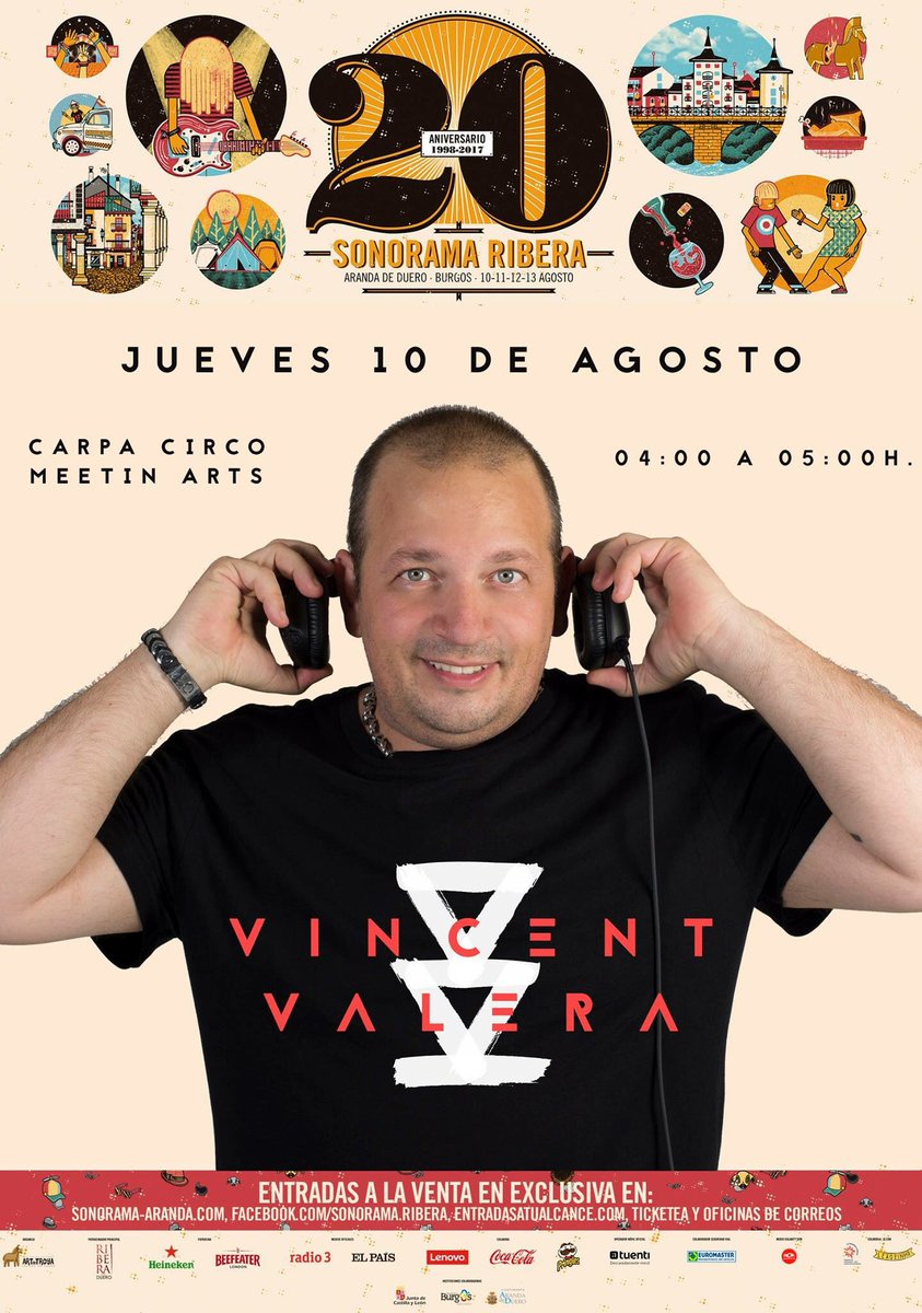 Ya tenemos hora y sitio en <a href="/sonoramaribera/">Sonorama Ribera</a> . Jueves 10 Carpa Circo  <a href="/MEETINARTS/">MEETINARTS</a> de 4 a 5 de la mañana