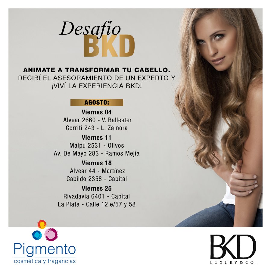 BKDcosmetics's tweet photo. ✨DESAFÍO BKD✨
Presentamos el cronograma del mes de Agosto. Estamos listos para transformar tu cabello. ¿Te vas a animar?
#LookBKD #BKDAddict https://t.co/ZSKaeb2LCO