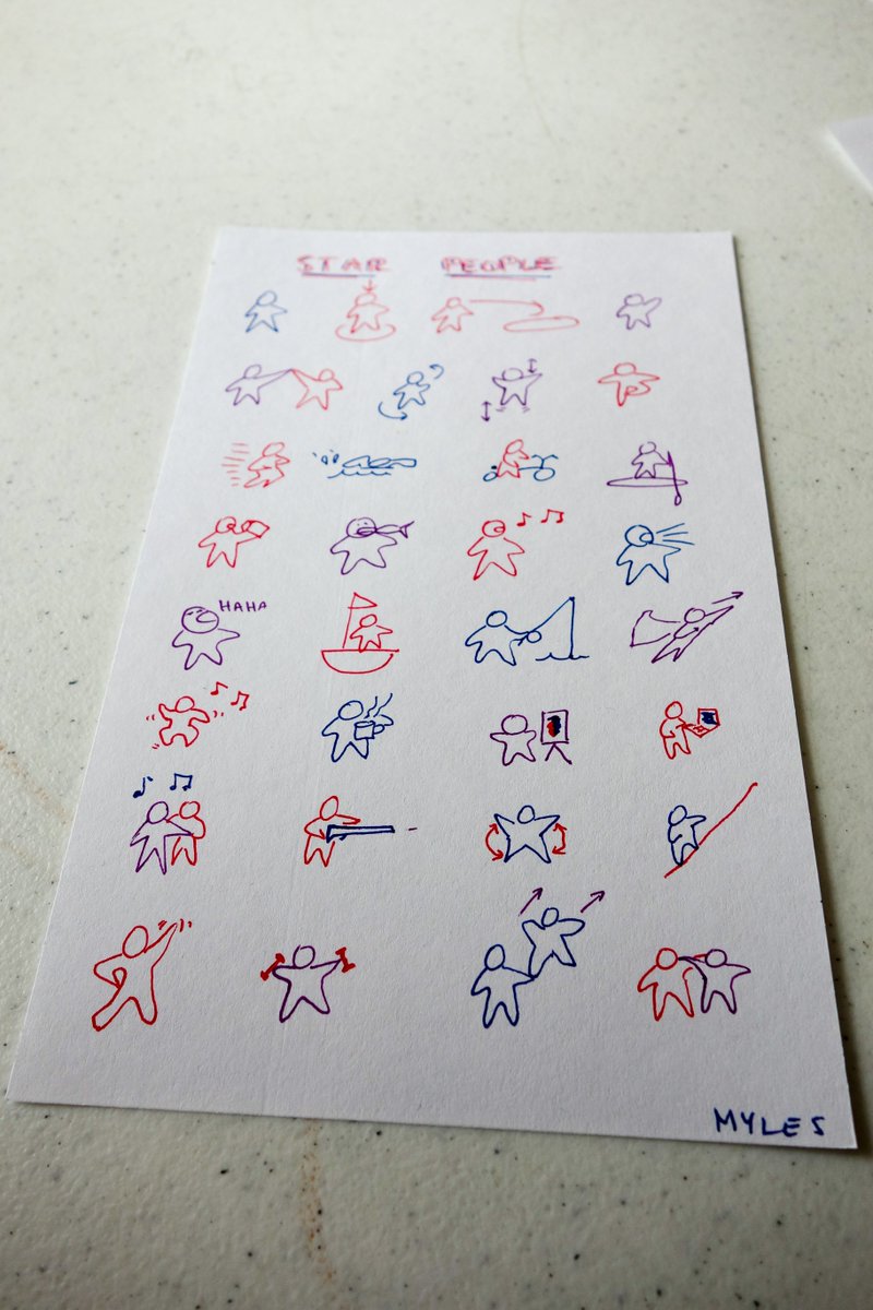 playWAYK's tweet photo. Drawing practice for quick #HuntingBook sketches! Here’s a look all the things #starpeople can do! Thanks, Myles! #WAYKsummerStPaul https://t.co/wRAG1saMgv