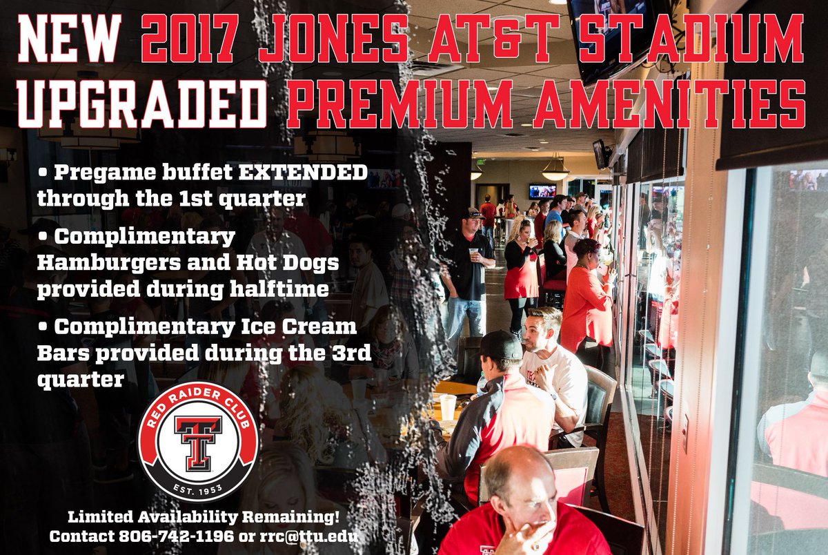 RedRaiderClub's tweet photo. Check out the upgrades to the Jones AT&amp;T Stadium premium areas. It's not too late to still get the best seats in the house! #WreckEm https://t.co/UnupeNAcXa