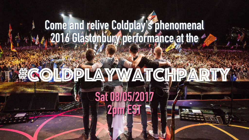 ColdplayParty's tweet image. Come join this month's #ColdplayWatchParty and relive last year's Glastonbury show with the Coldplayer family!🎉❤️
youtube.com/watch?v=xfrbu3…