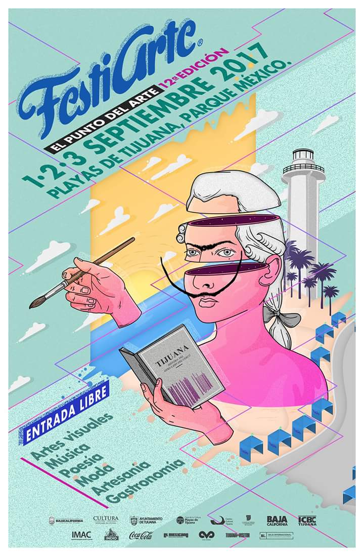 TijuanaLocal's tweet photo. FestiArte 2017 el próximo 1, 2 y 3 de septiembre en el Parque México de Playas de Tijuana. Entrada Libre. https://t.co/BvQhRnwgpP