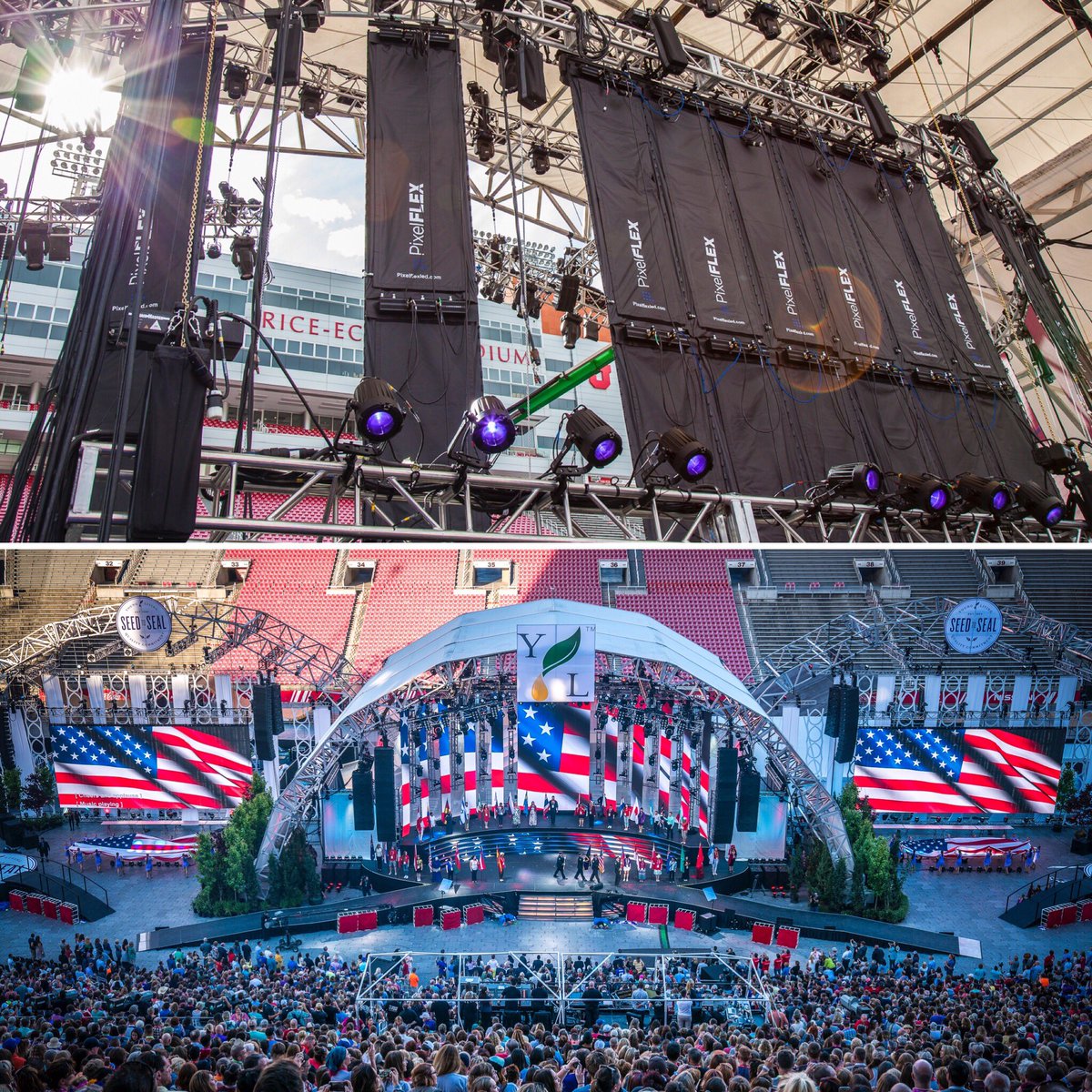 pixelflexled's tweet photo. #FLEXCurtain HD 6.25mm & #FLEXLite Plus 8.9mm #LED #video with #CornerstoneAV & @EliteMultimedia at the #YoungLiving #NationalConference https://t.co/y8p2Nm0DsM