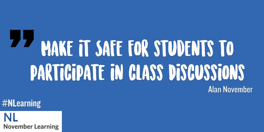 NLearning's tweet photo. @globalearner "Make it Safe for Students to Participate in Class Discussions." https://t.co/IXffGbx7kf #NLearning https://t.co/E9hN5SapE3