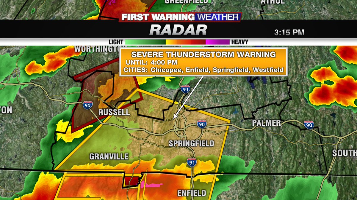 SEVERE THUNDERSTORM WARNING FOR HAMPDEN CO.