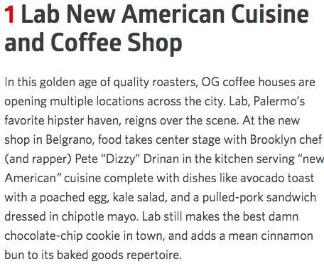 tdrinan's tweet photo. Planning a trip to Buenos Aires? #1 on @Eater's top new restaurants is @labtostadores, with chef @djdiz at the helm https://t.co/yqpsoQxawa https://t.co/mvnXPKPznX
