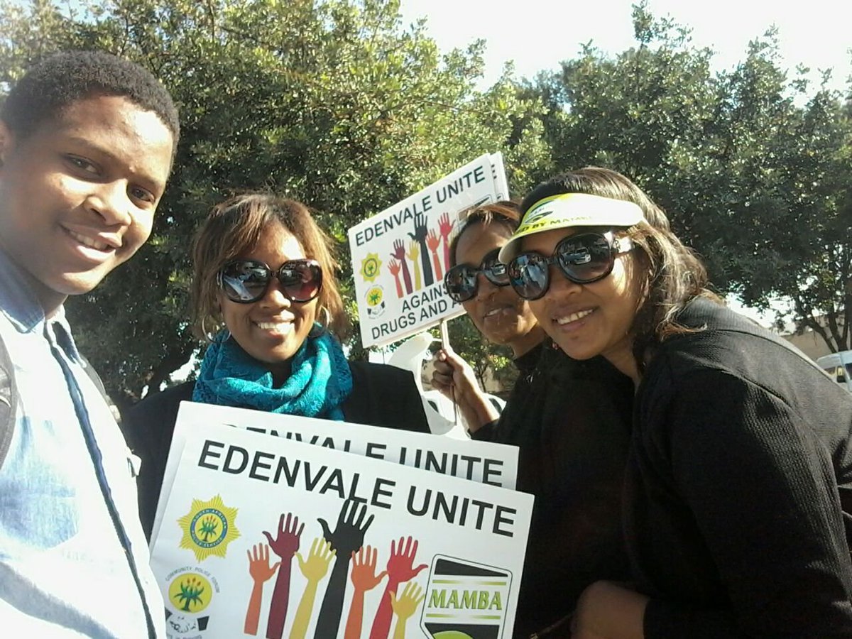 3AngelsProject's tweet image. Joining CPF Edenvale walk against  Drug and Abuse. Vanessa Kruger from Pieter Kruger Foundation addressing the youth and community.