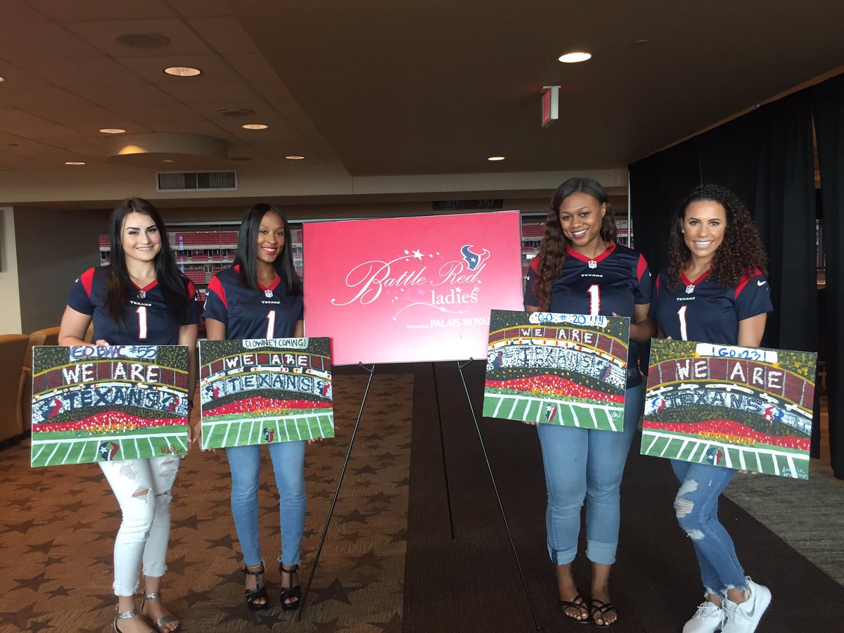 texanscare's tweet photo. #LadyTexans had a great time supporting the #BattleRedLadies Fan Club at #BRLDownSetPaint! #TexansCare 🎨🖼🖌 https://t.co/zHpyBfryig