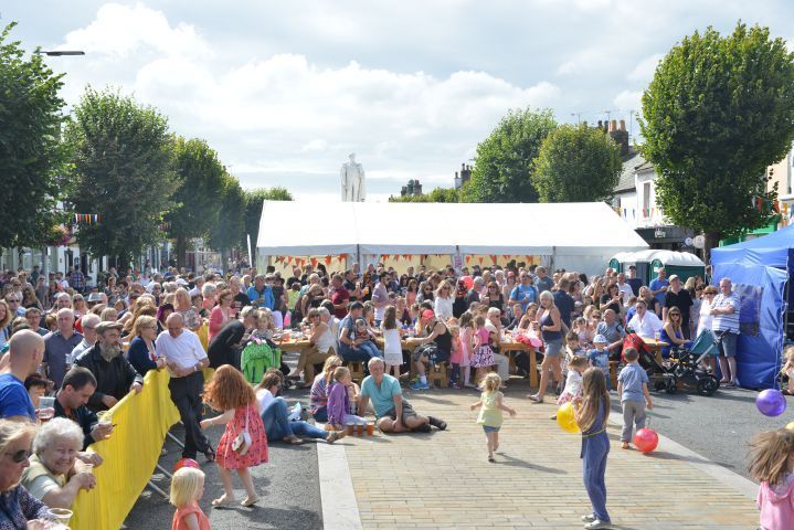 Last year's crowd having a blast! #NorthboundStreetParty #VisitCumbria #Cockermouth