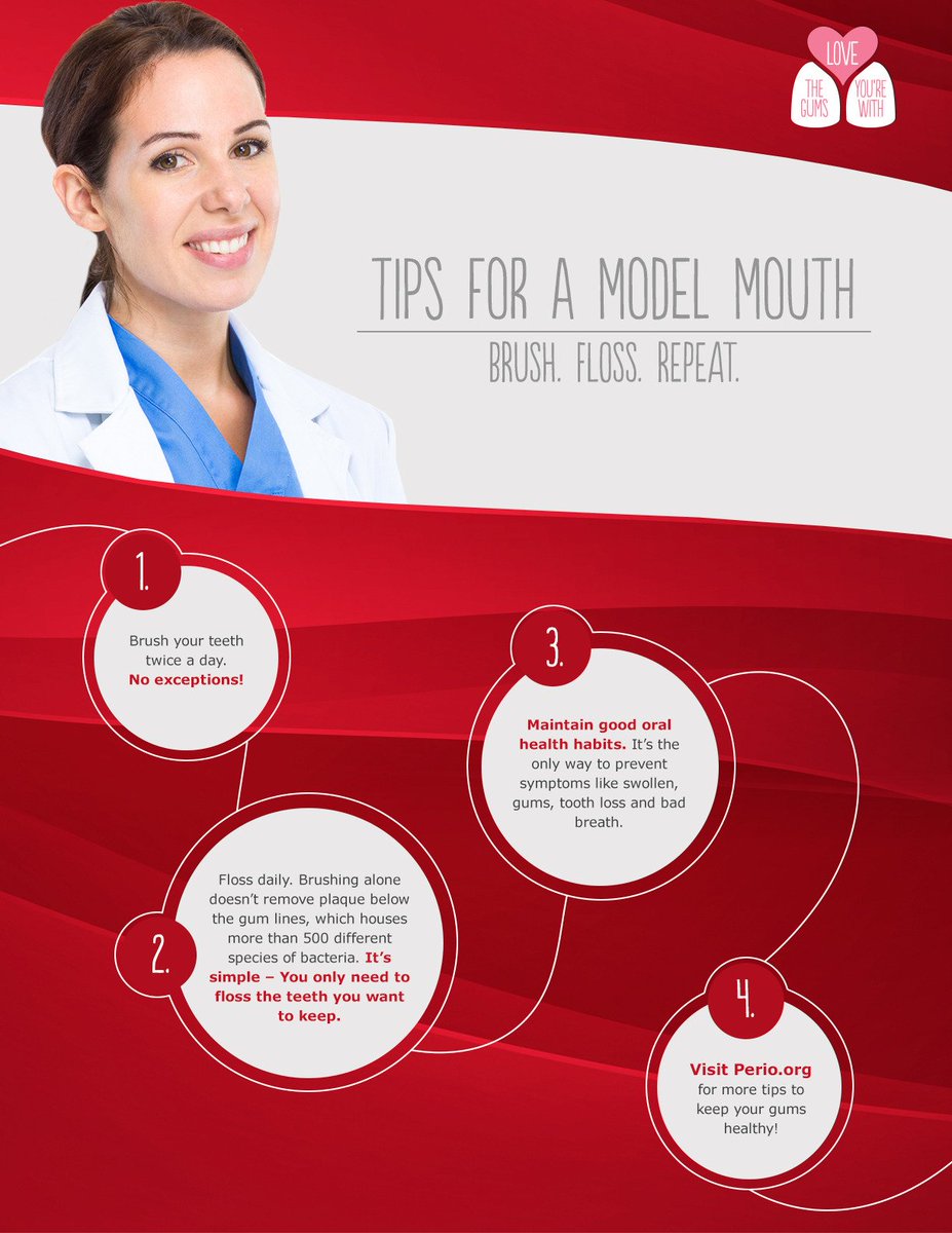 PerioNews's tweet photo. Give your gums the love they need! Follow these tips for a model mouth and #LoveYourGums https://t.co/S0FnTqsy0a https://t.co/JR4yL6HhsP
