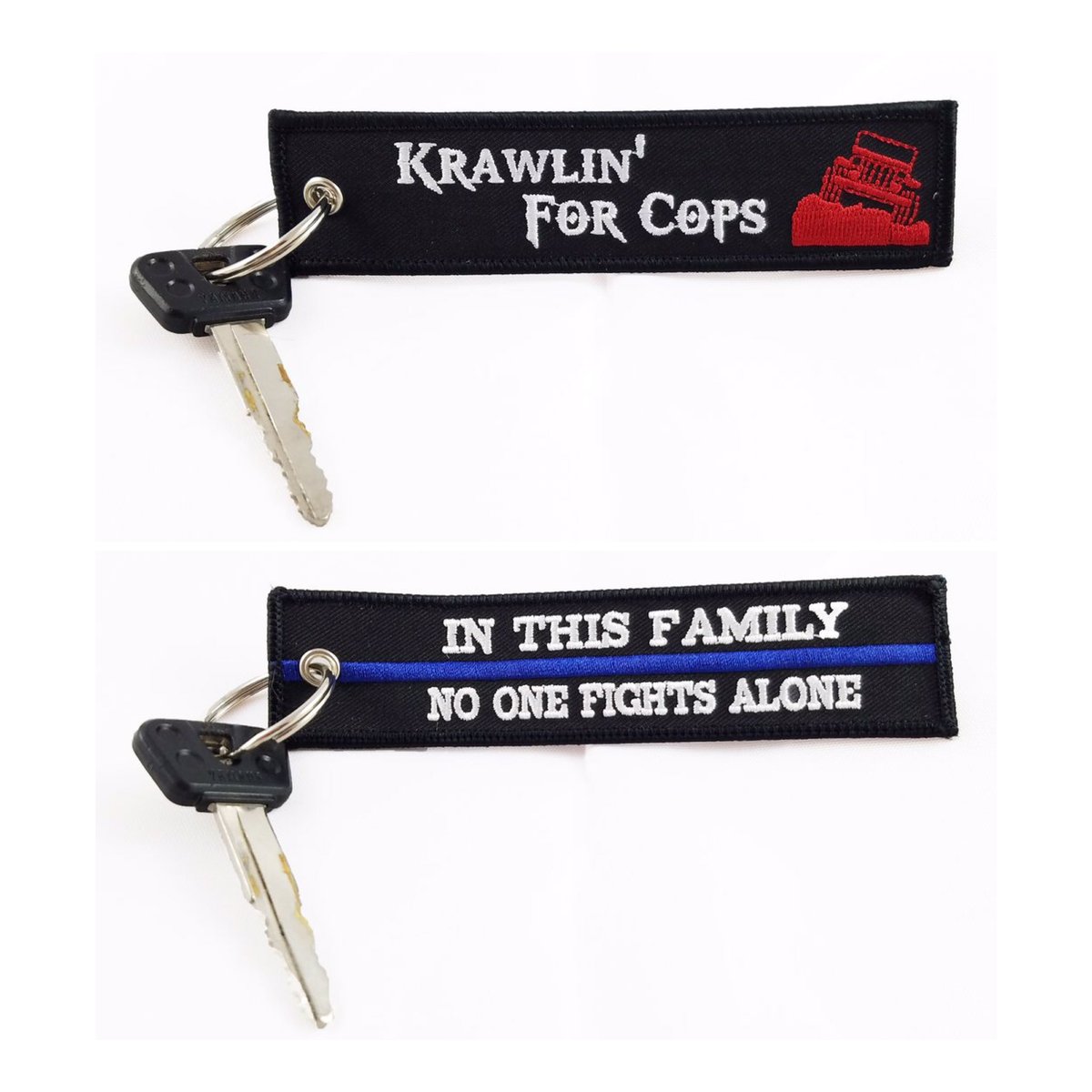 KrawlinForCOPS's tweet photo. Huge thank you to @CgKeytags for supporting Krawlin for cops and agreeing to make a keytag supporting the event @BackTheBlueUSA @JeepMafia_ https://t.co/ECBI60ArWg