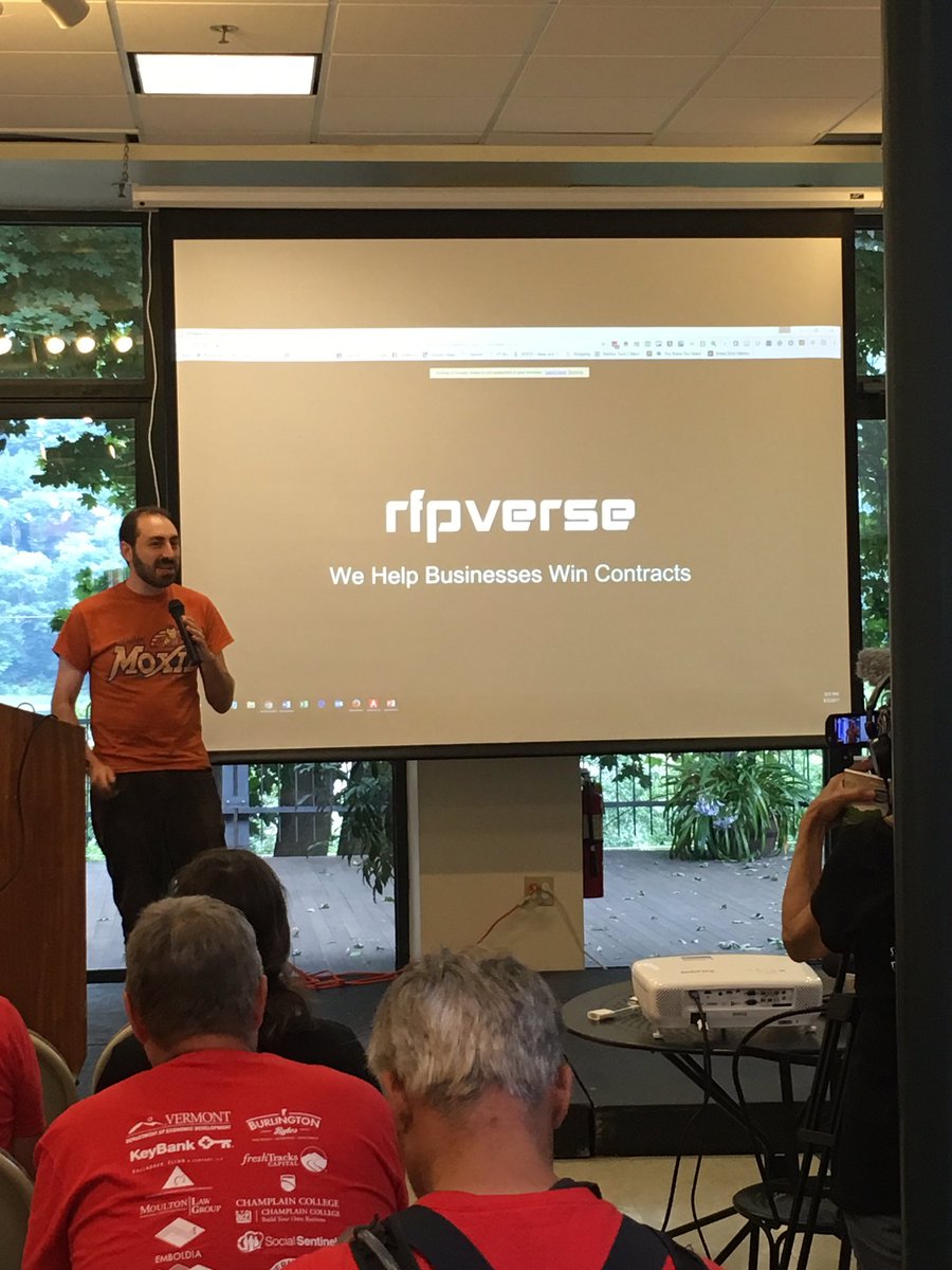 Alec from RFPverse sharing his business software that helps biz win contracts through RFP processes. Cool stuff! #roadpitch2017 #sovt