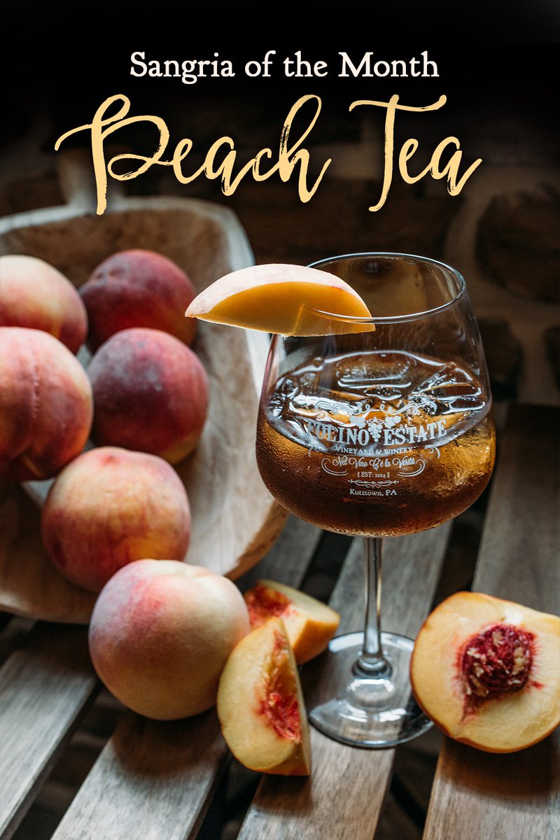 It's time for a new Sangria of the Month... Peach Tea! #folinoestate #sangria #peach #summertime #vineyard #winery