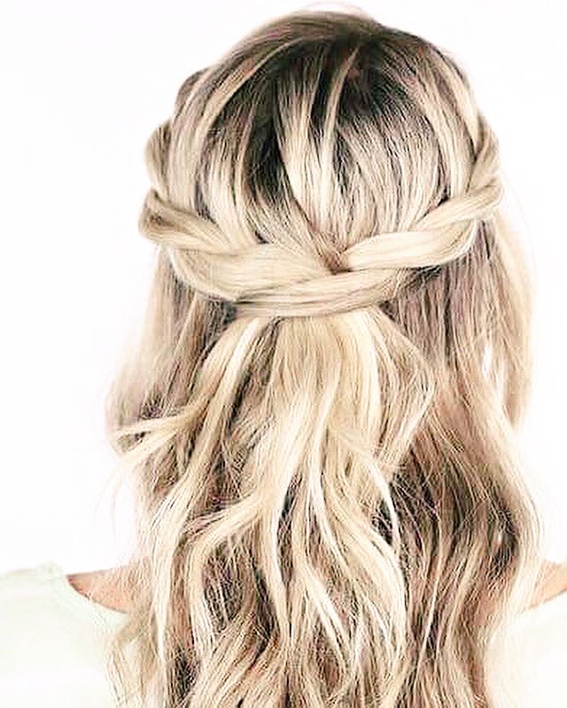 The embellished half-down look!!!! perfect for summer festival season 🙌🕶️💥💥🍻🍻 #fashionfix #hairstyle #summerstyle #festivalhair