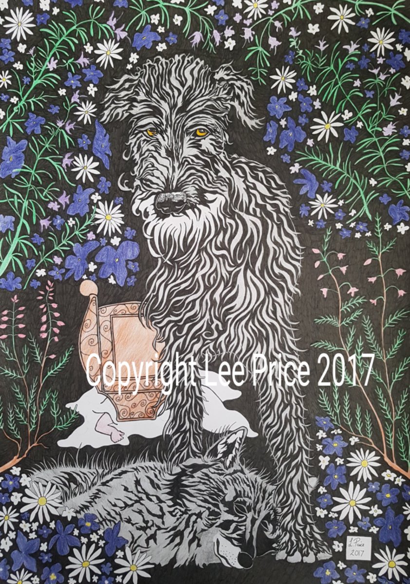 Leesstuff's tweet photo. Gelert. Mixed Media. https://t.co/VeEBhQR2Ts
