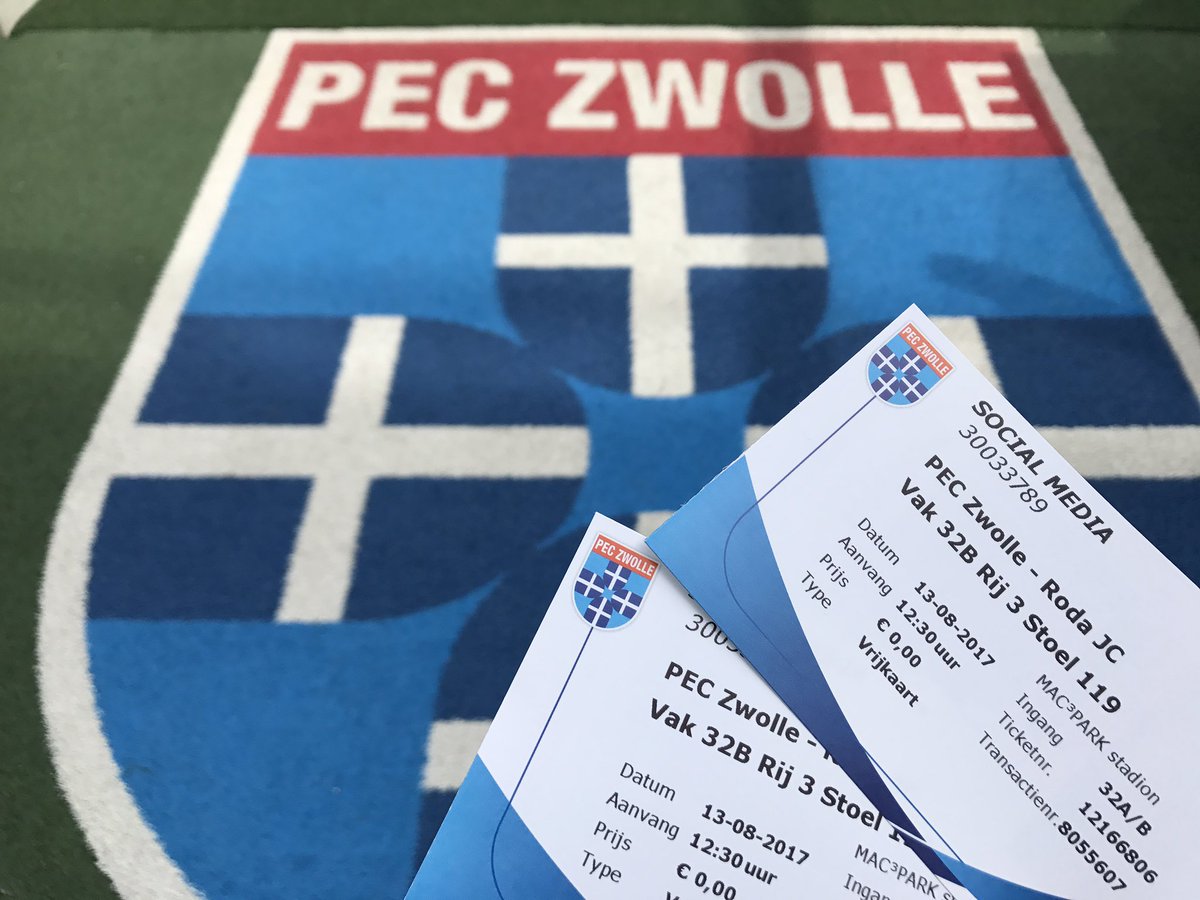 RT &amp; WIN deze twee kaarten voor eerste thuisduel #PECZwolle - Roda JC! De gelukkige winnaar wordt vrijdag bekendgemaakt. #eredivisie #zworod