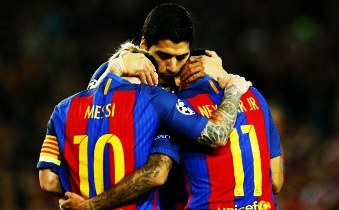 InvictosSomos's tweet photo. 3 cursos juntos. En ese periodo, entre Messi, Neymar y Suárez hicieron 364 goles, dieron 173 asistencias y celebraron 9 títulos. No más MSN. https://t.co/fSLuW3EqZj