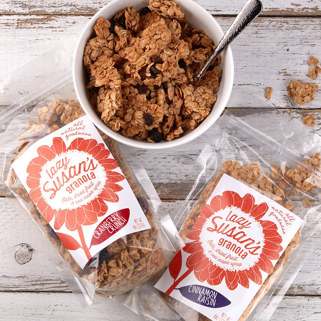 packagedesign's tweet photo. #SmithDesign partnered with Lazy Susan’s #Granola to redesign their #packaging. @LazySusanSnacks #tastygranola #vegan #packagedesign https://t.co/DqXSuvvfsl