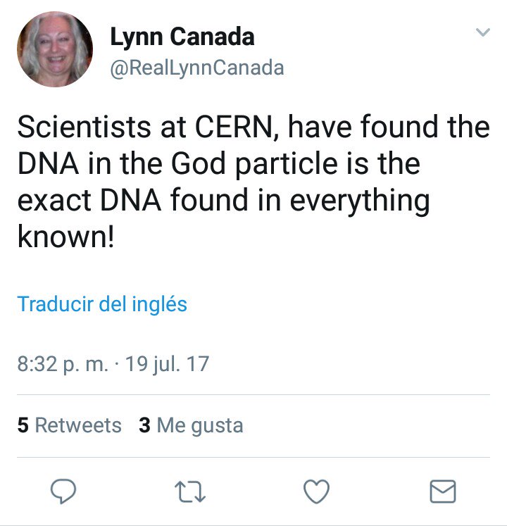 Los científicos del CERN averiguan que el ADN de la partícula de Dios es el mismo ADN que se encuentra en todas las cosas.