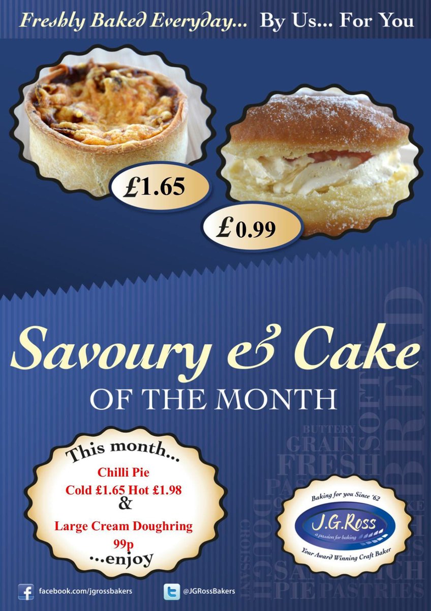 August's Savoury &amp; Cake of the month available in all our shops now and <a href="/ScotmidNE/">Scotmid North</a> locally #foodie #bakery #craftbaker #specials