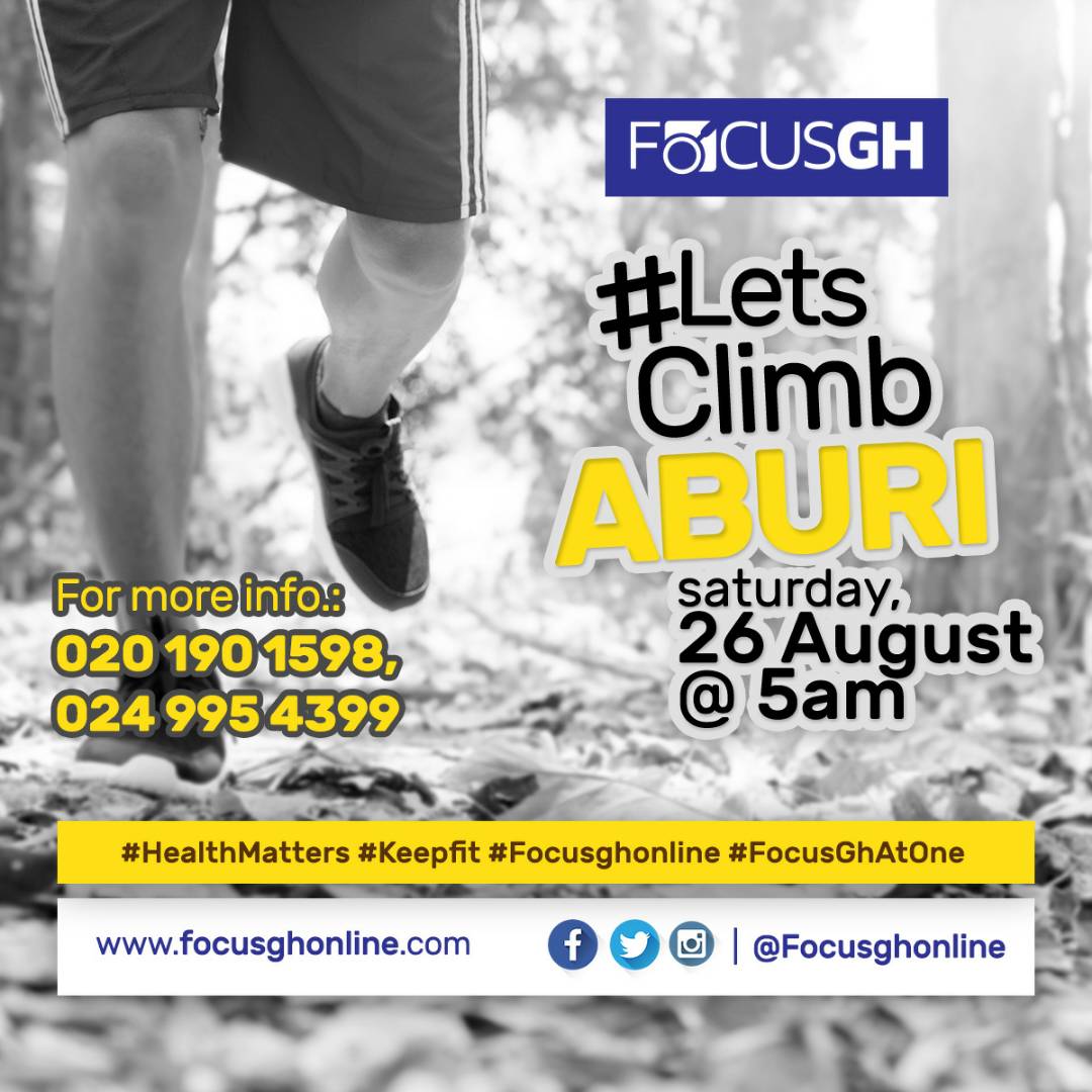 focusghonline's tweet photo. #LetsClimbABURI
See poster for more details!!!
#HealthMatters #Keepfit #Focusghonline #FocusGhAtOne https://t.co/x4dx8iTOx9